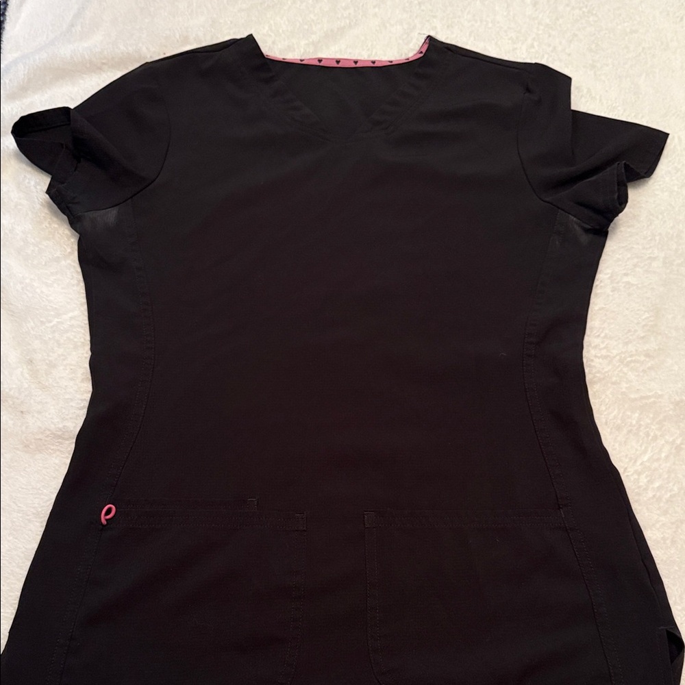 Women's Black V-Neck Top